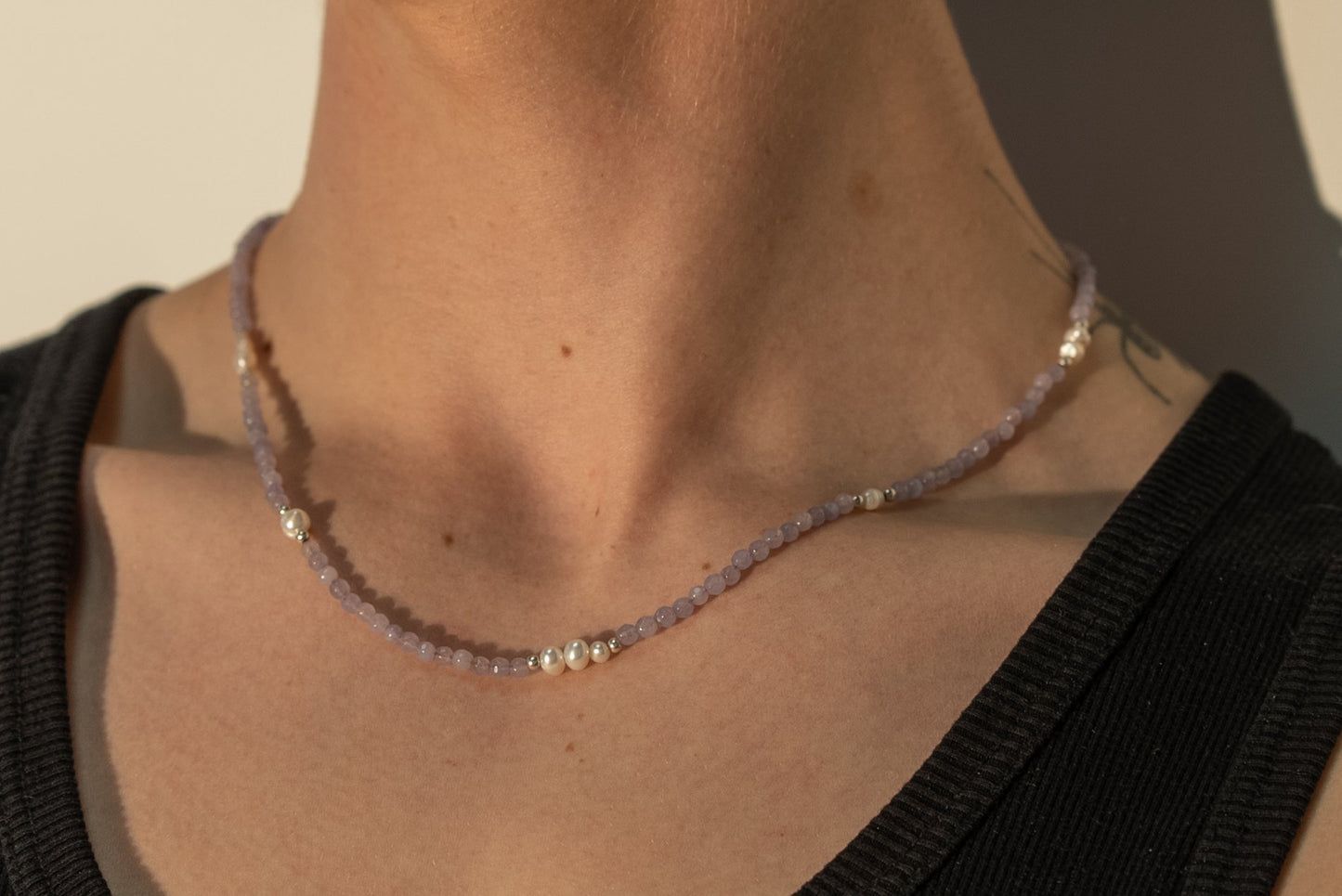 Amethyst Pearl Necklace