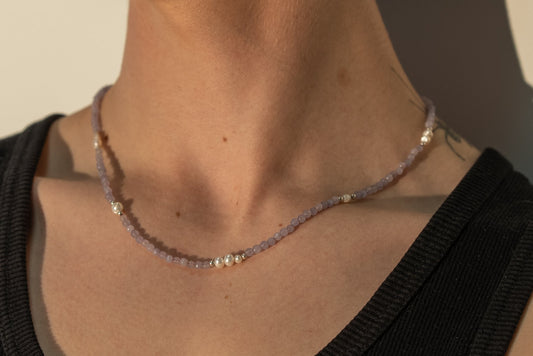 Amethyst Pearl Necklace