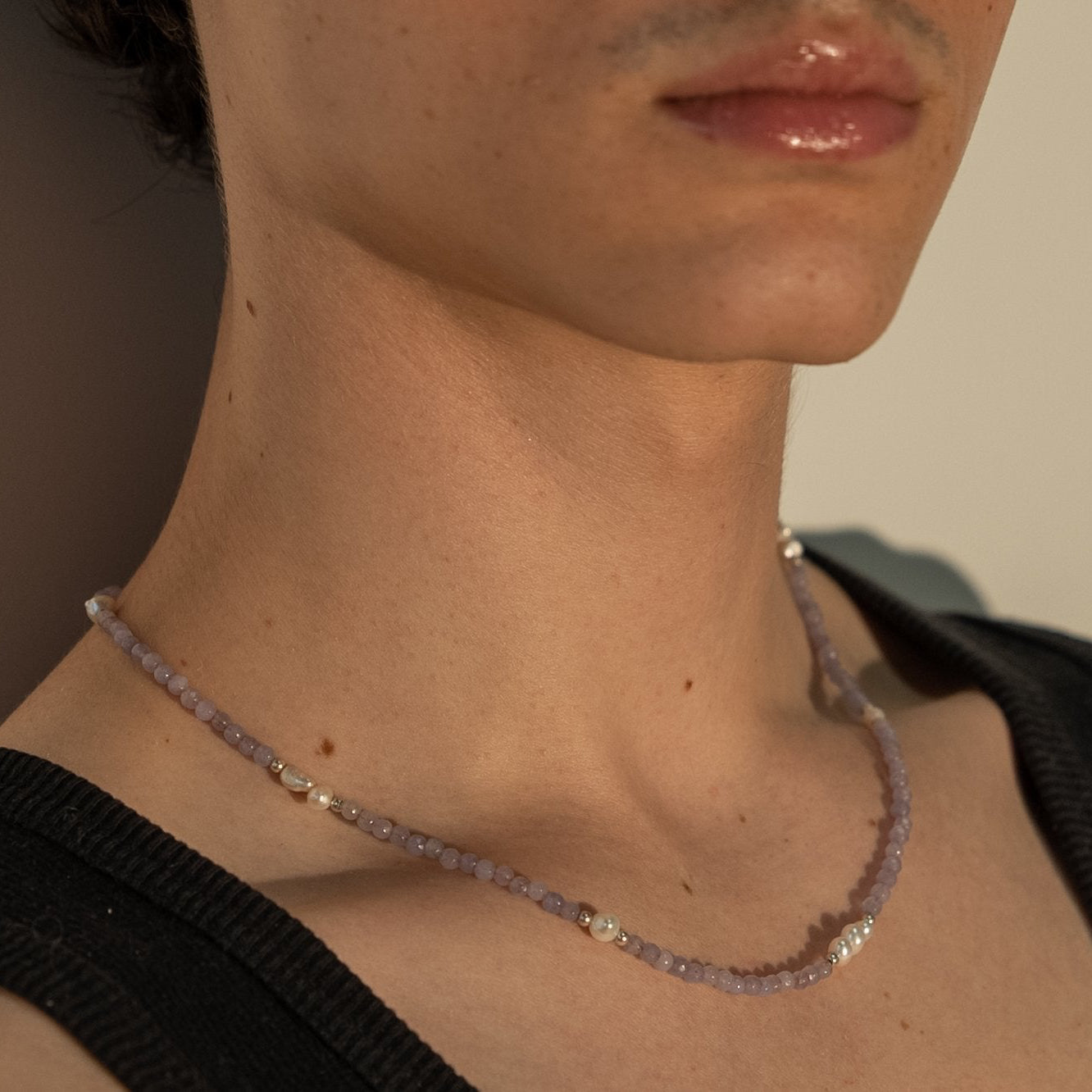 Amethyst Pearl Necklace