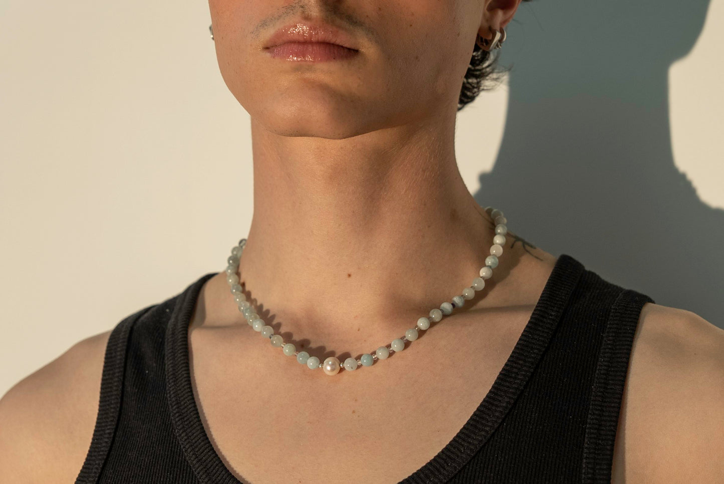 Aquamarine Pearl Necklace