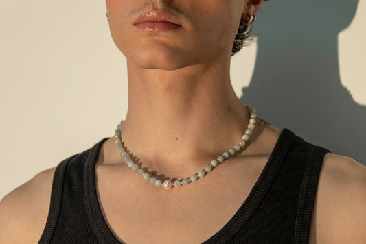 Aquamarine Pearl Necklace