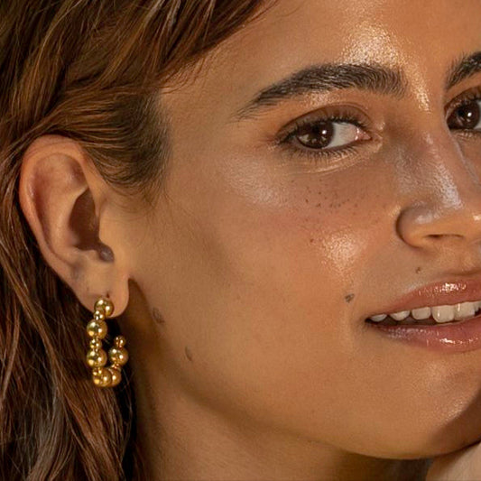 Beaded Hoops