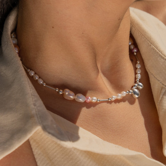 Bubble Gum Pearl Necklace