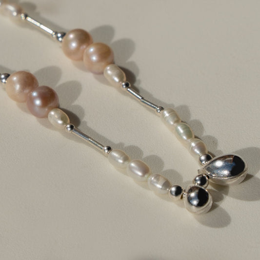 Bubble Gum Pearl Necklace