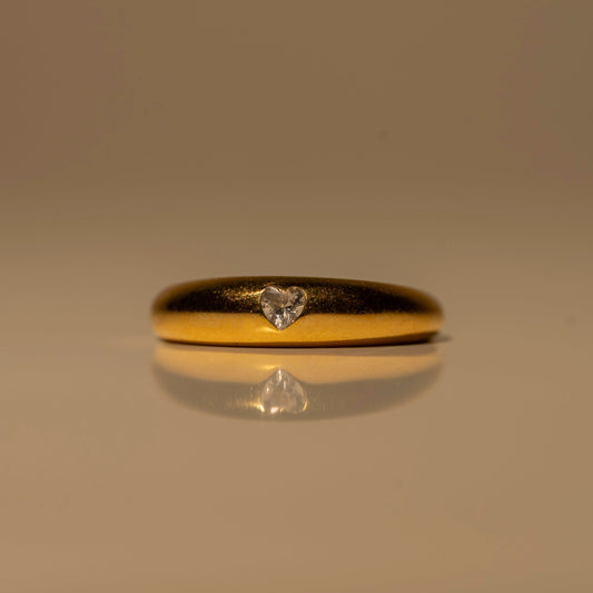 Heart Gem Adjustable Ring