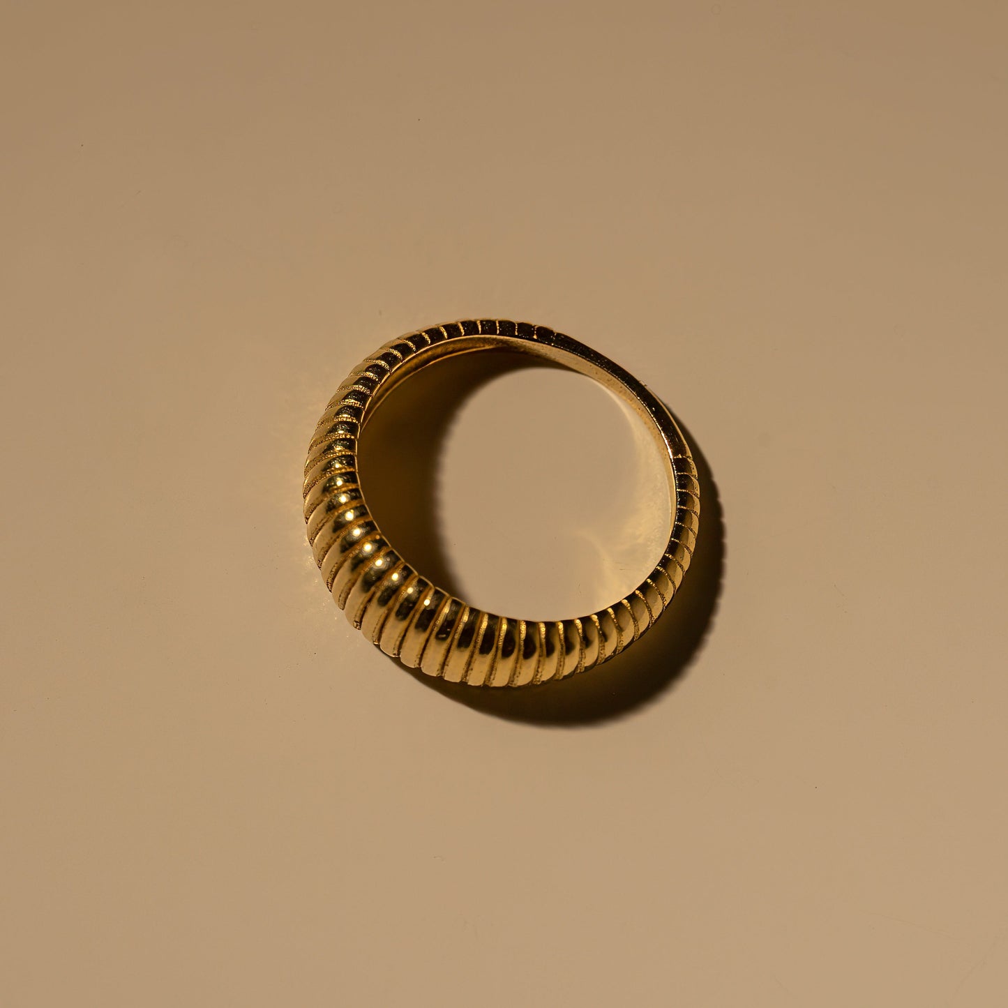 Textured Crescent Ring