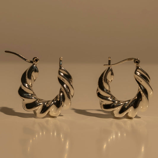 Bold Twist Hoops