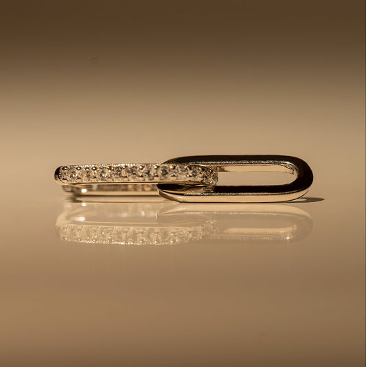Baby Paperclip Gem Hoops