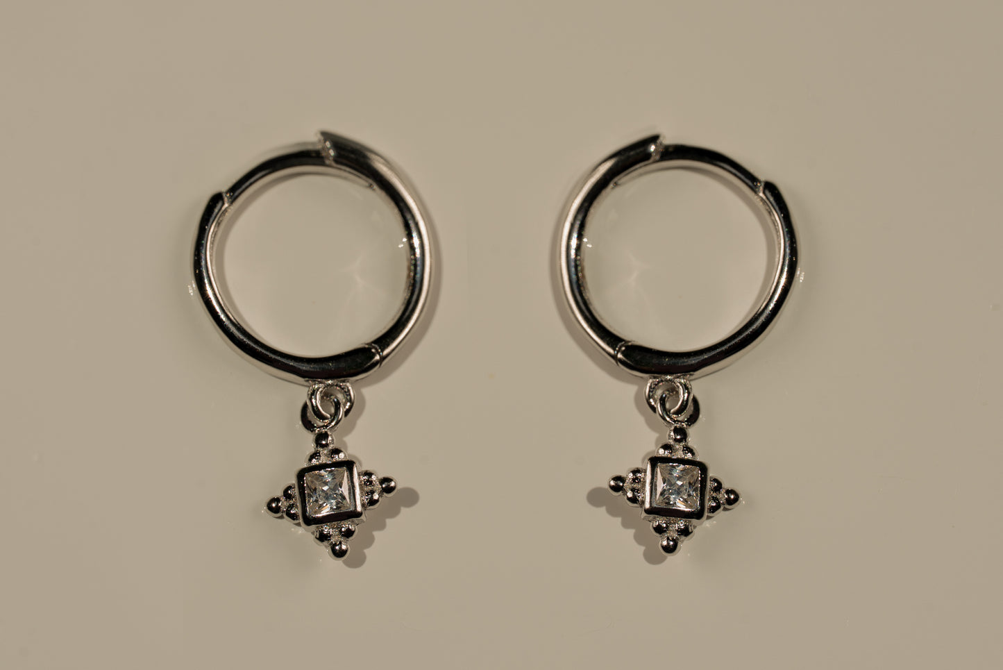 Petite Diamond Hoops