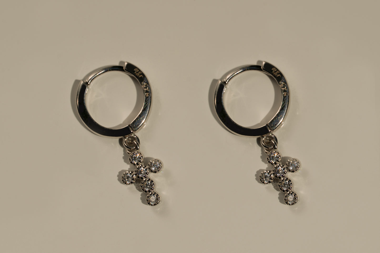 Petite Cross Hoops