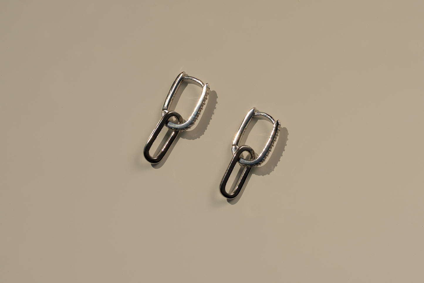 Baby Paperclip Gem Hoops