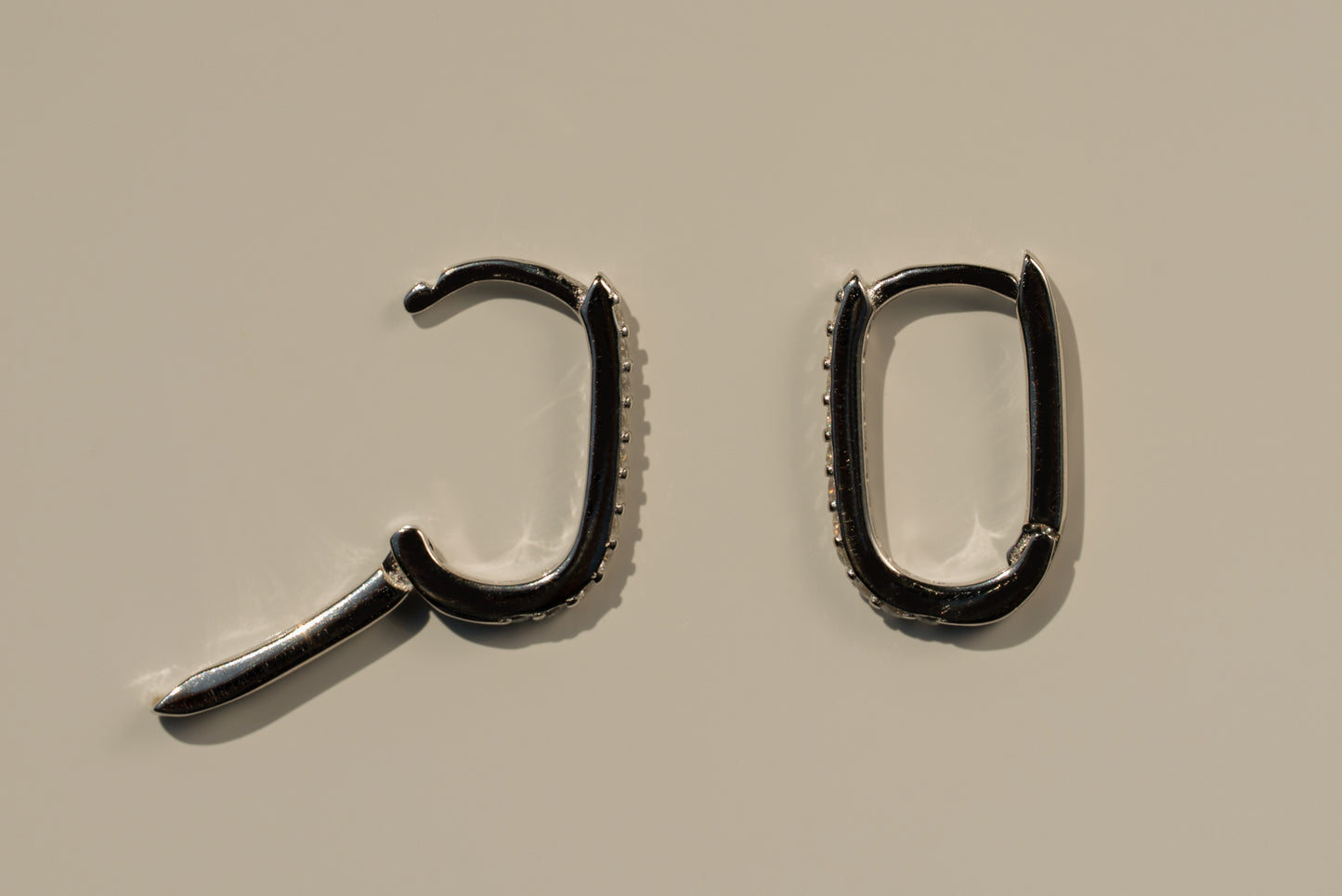 Baby Paperclip Gem Hoops