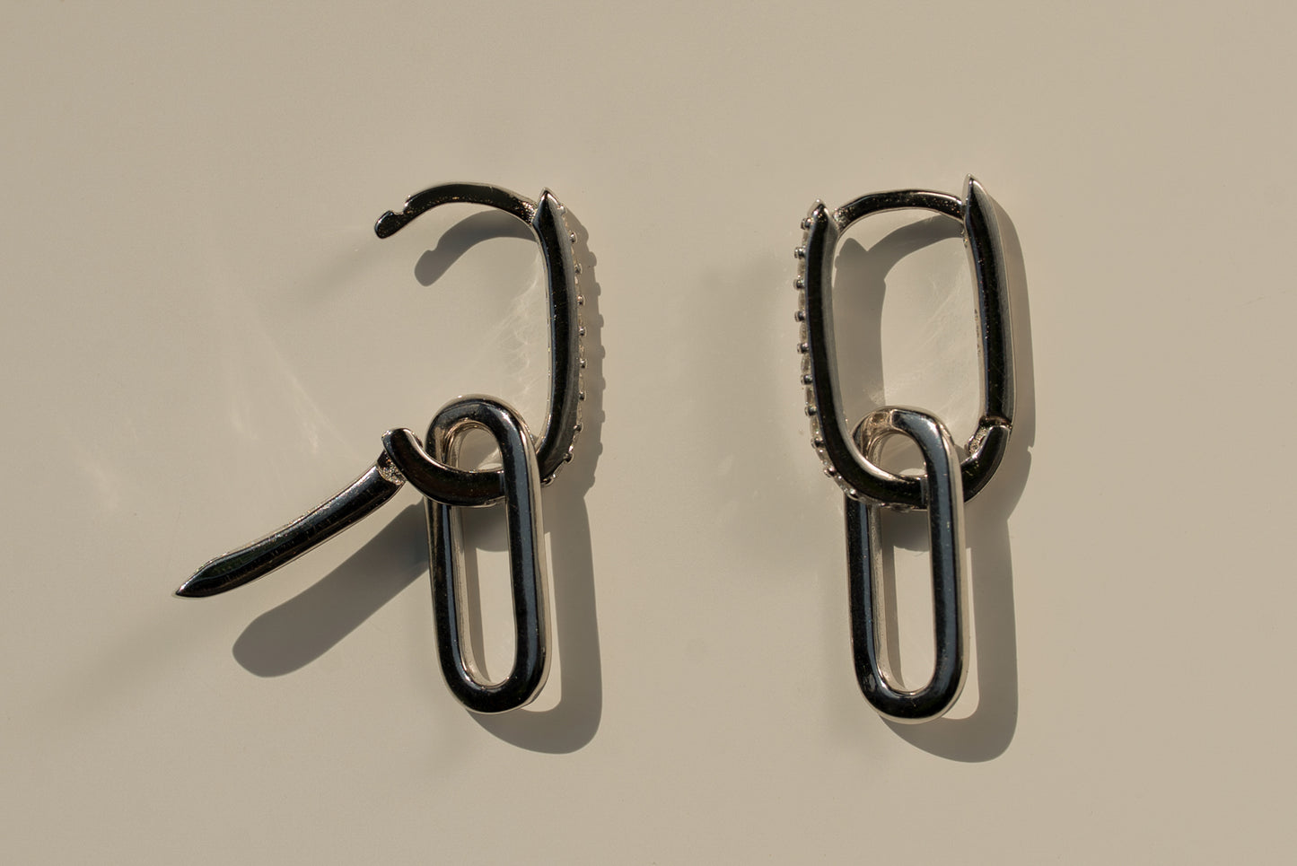Baby Paperclip Gem Hoops