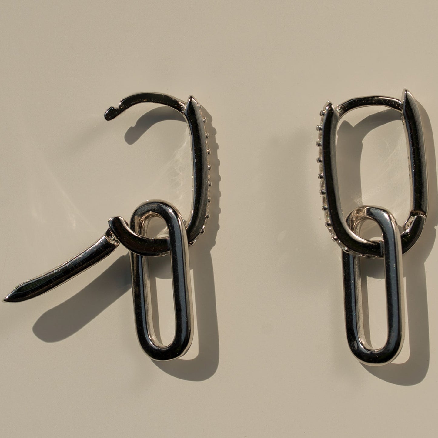 Baby Paperclip Gem Hoops