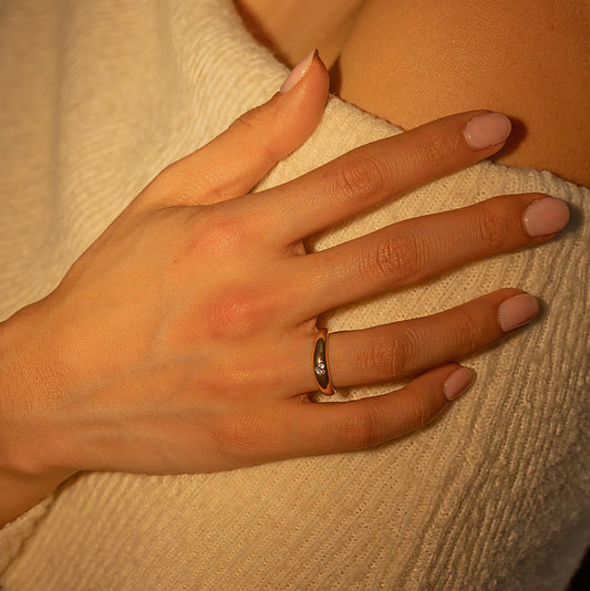 Heart Gem Adjustable Ring