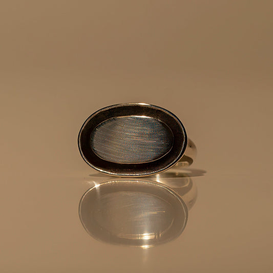 Black Enamel Pinky Ring