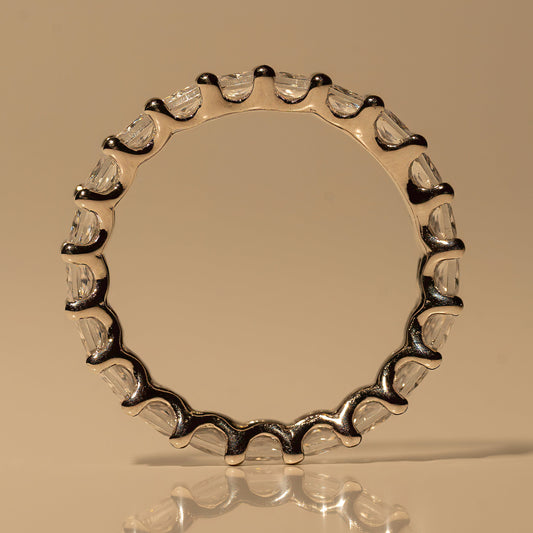 Square Cut Crystal Ring