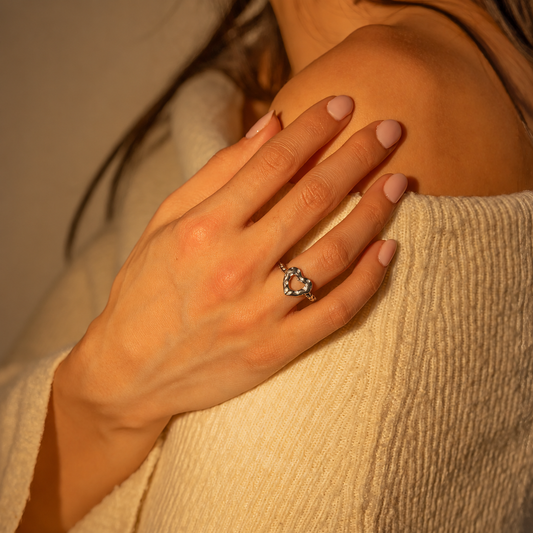 Hammered Heart Ring