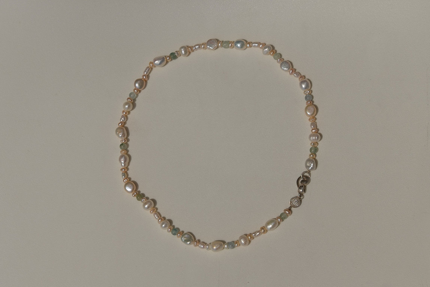 Mossy Agate Pearl Necklace