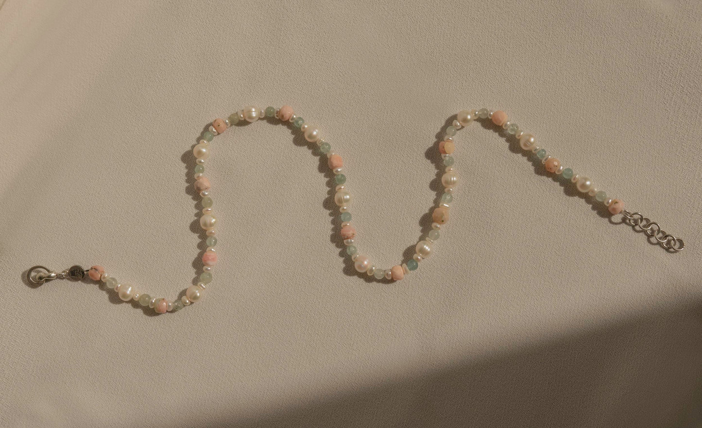 Peppermint Candy Pearl Necklace