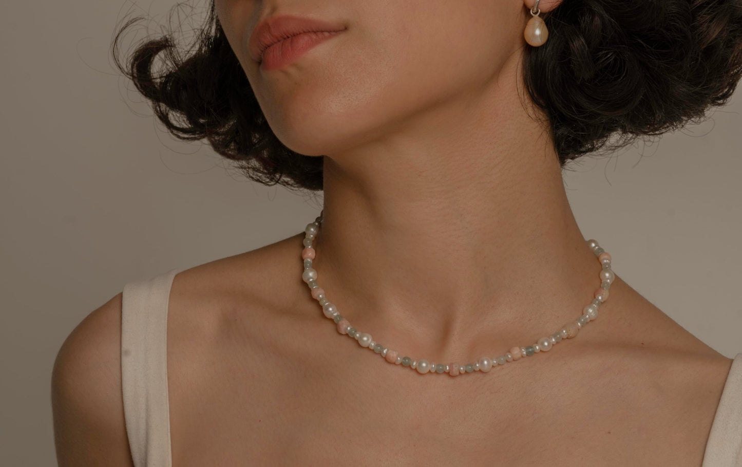 Peppermint Candy Pearl Necklace