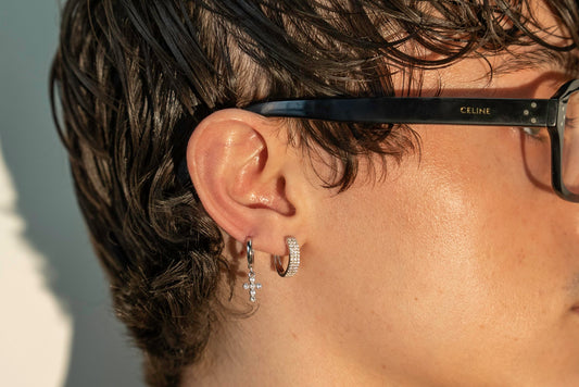 Petite Cross Hoops