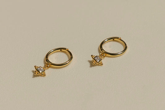 Petite Diamond Hoop Single