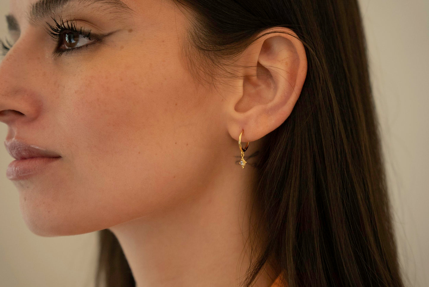 Petite Diamond Hoop Single