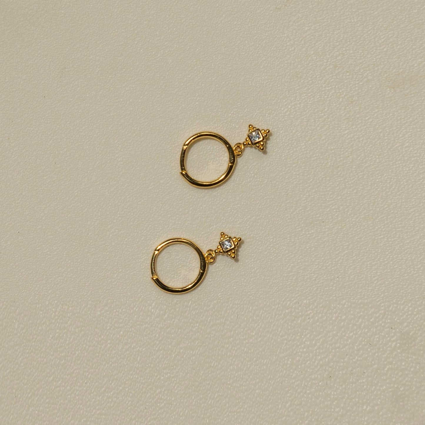 Petite Diamond Hoops