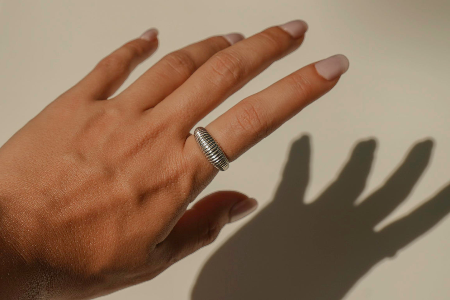 Textured Crescent Ring