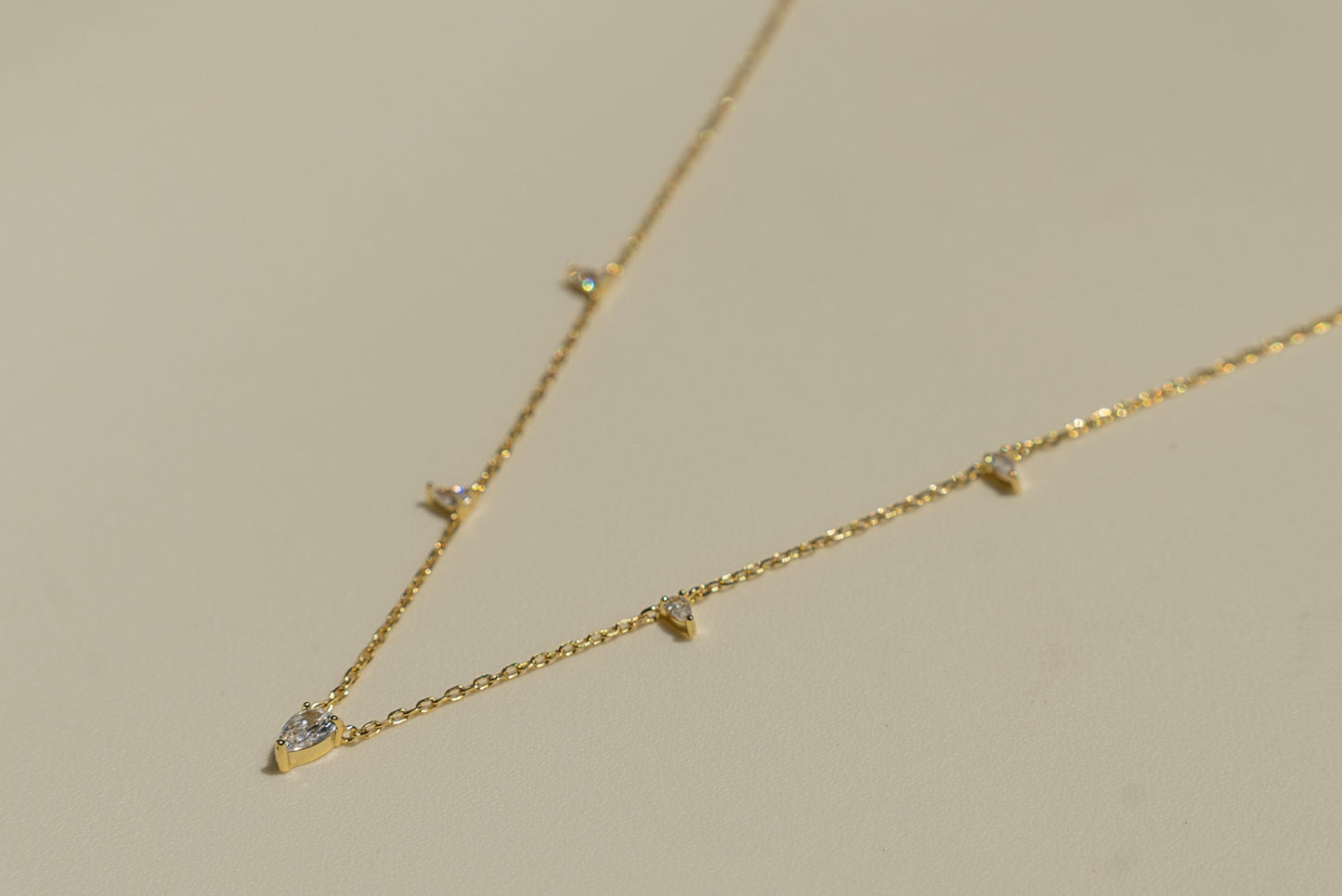 Triangle Gem Necklace