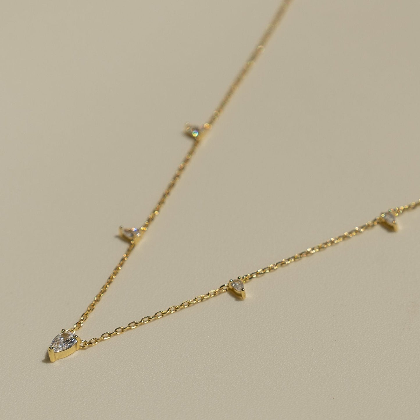 Triangle Gem Necklace