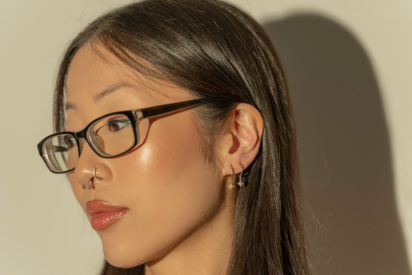 Petite Diamond Hoops