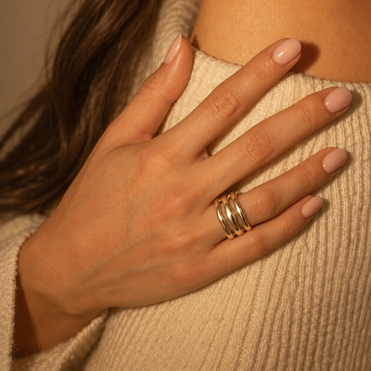 Triple Wave Ring