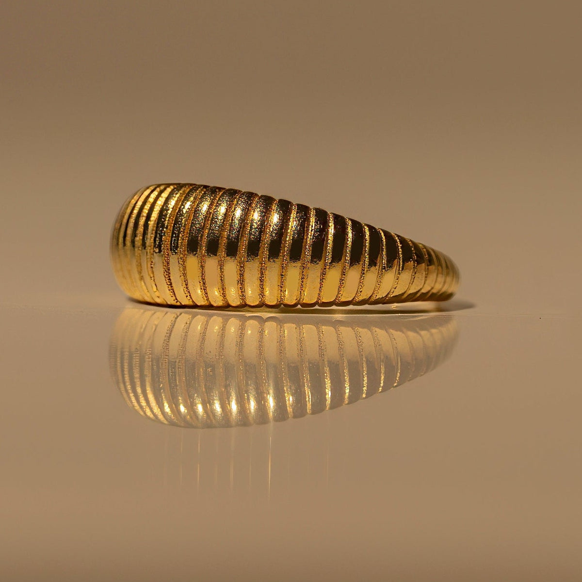 Textured Crescent Ring