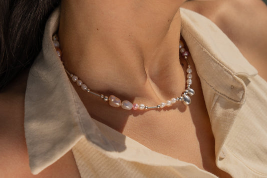 Bubble Gum Pearl Necklace