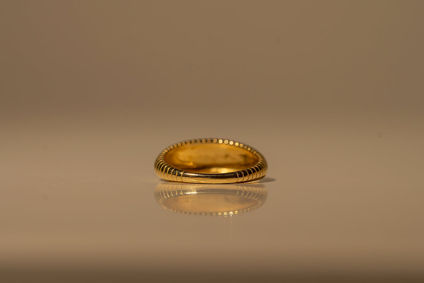 Textured Crescent Ring
