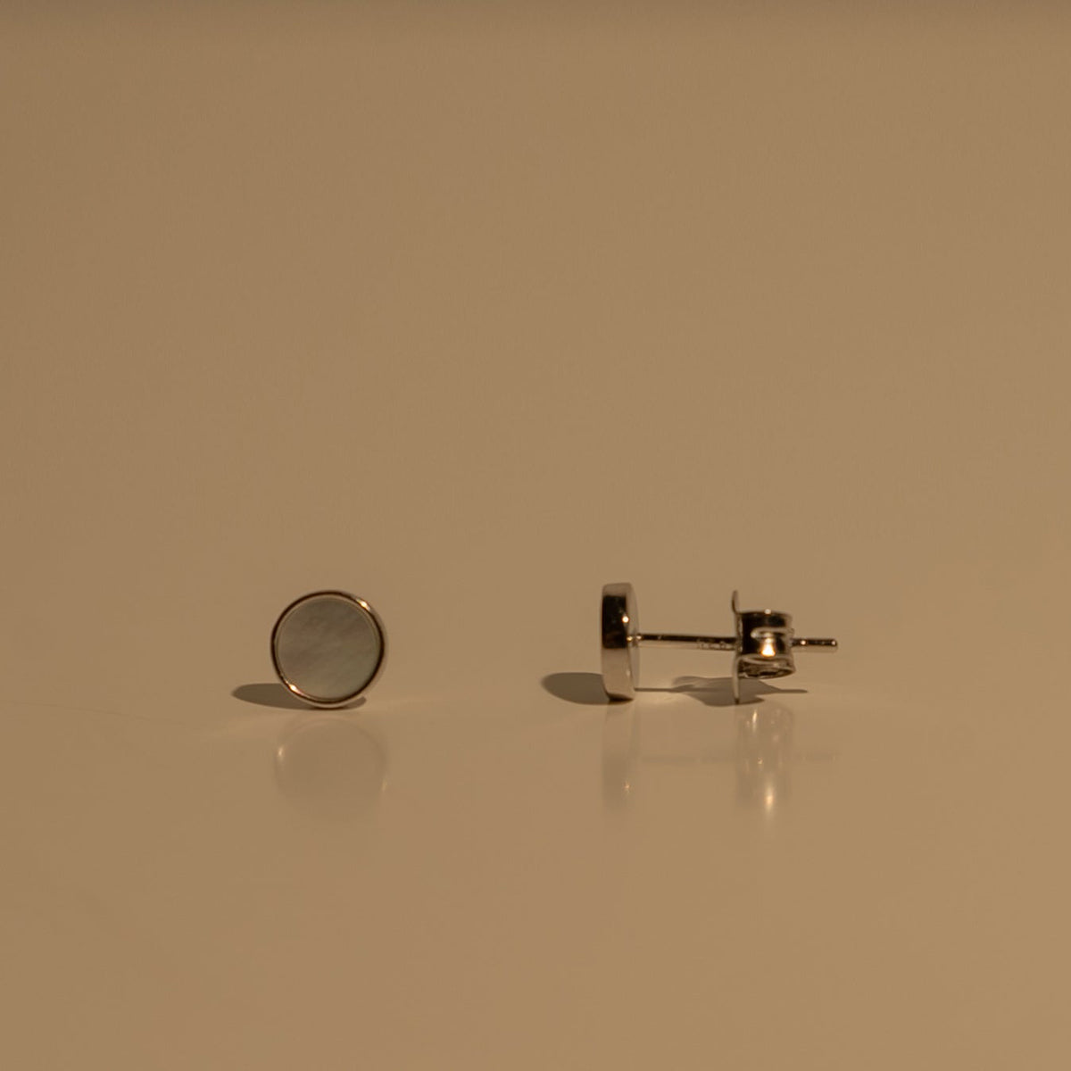 Circle Pearl Studs