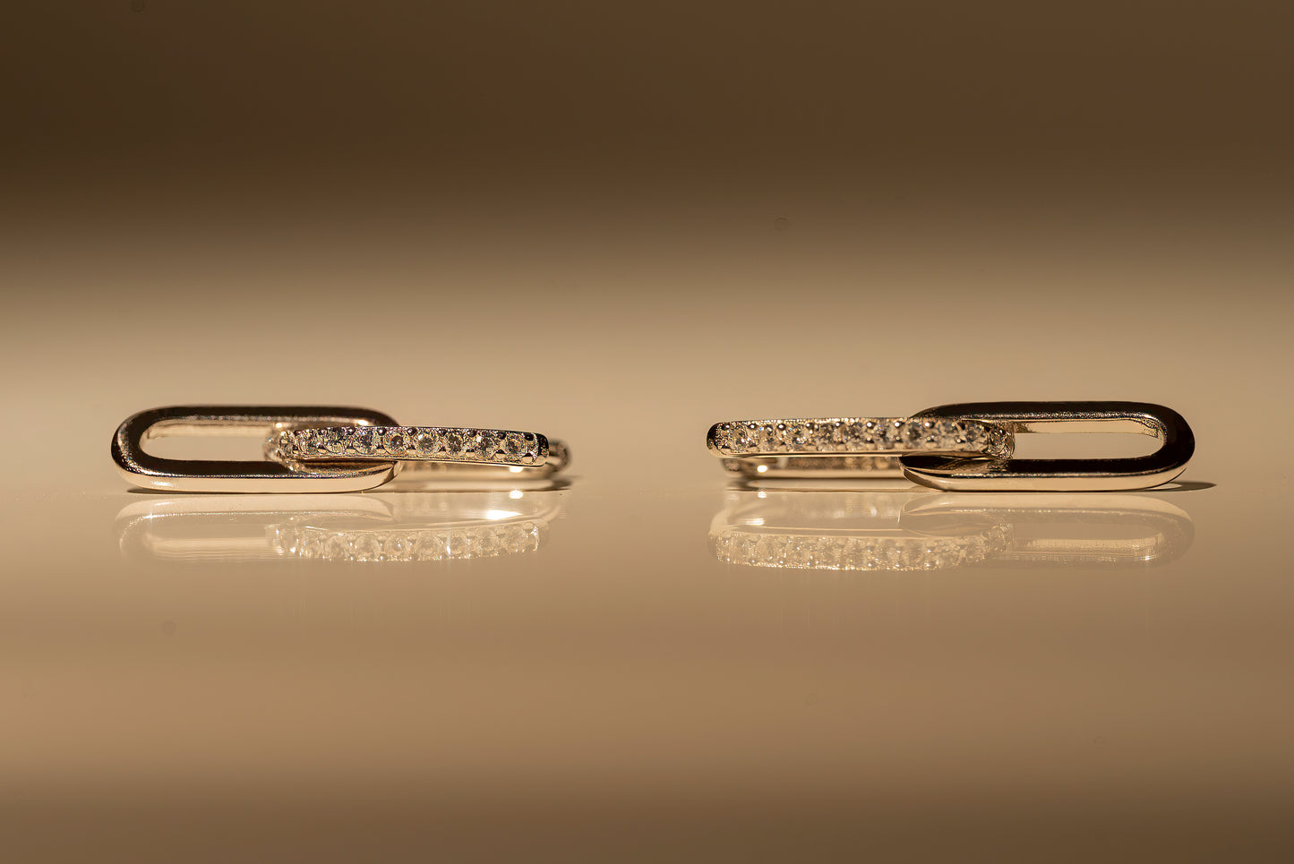 Baby Paperclip Gem Hoops