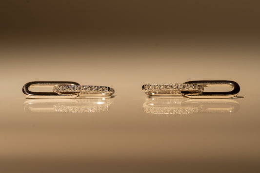 Baby Paperclip Gem Hoops