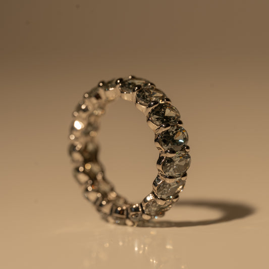 Oval Cut Crystal Ring