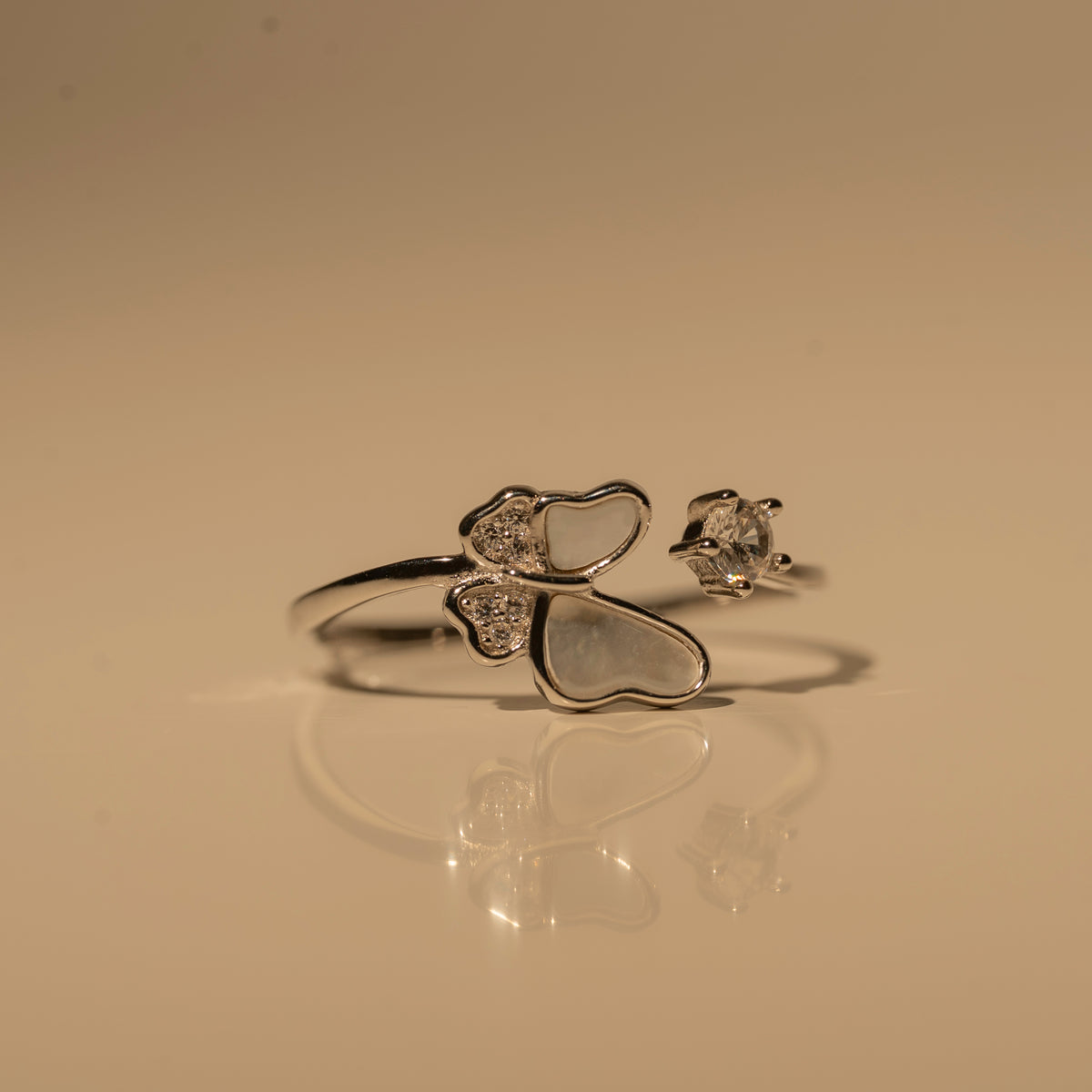 Butterfly Pearl Ring