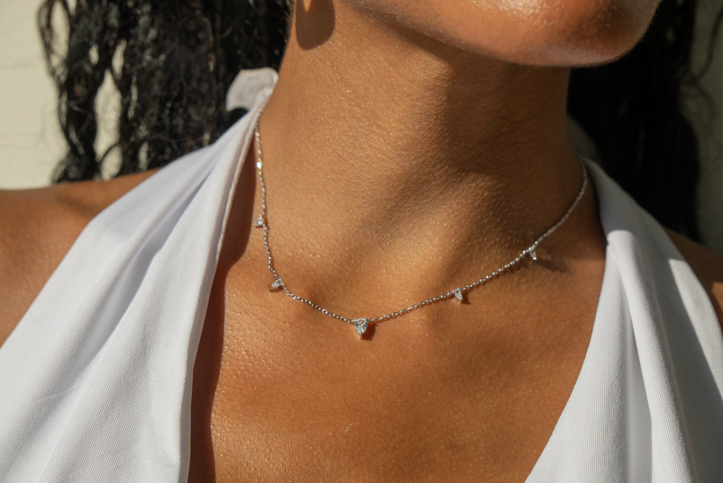 Triangle Gem Necklace