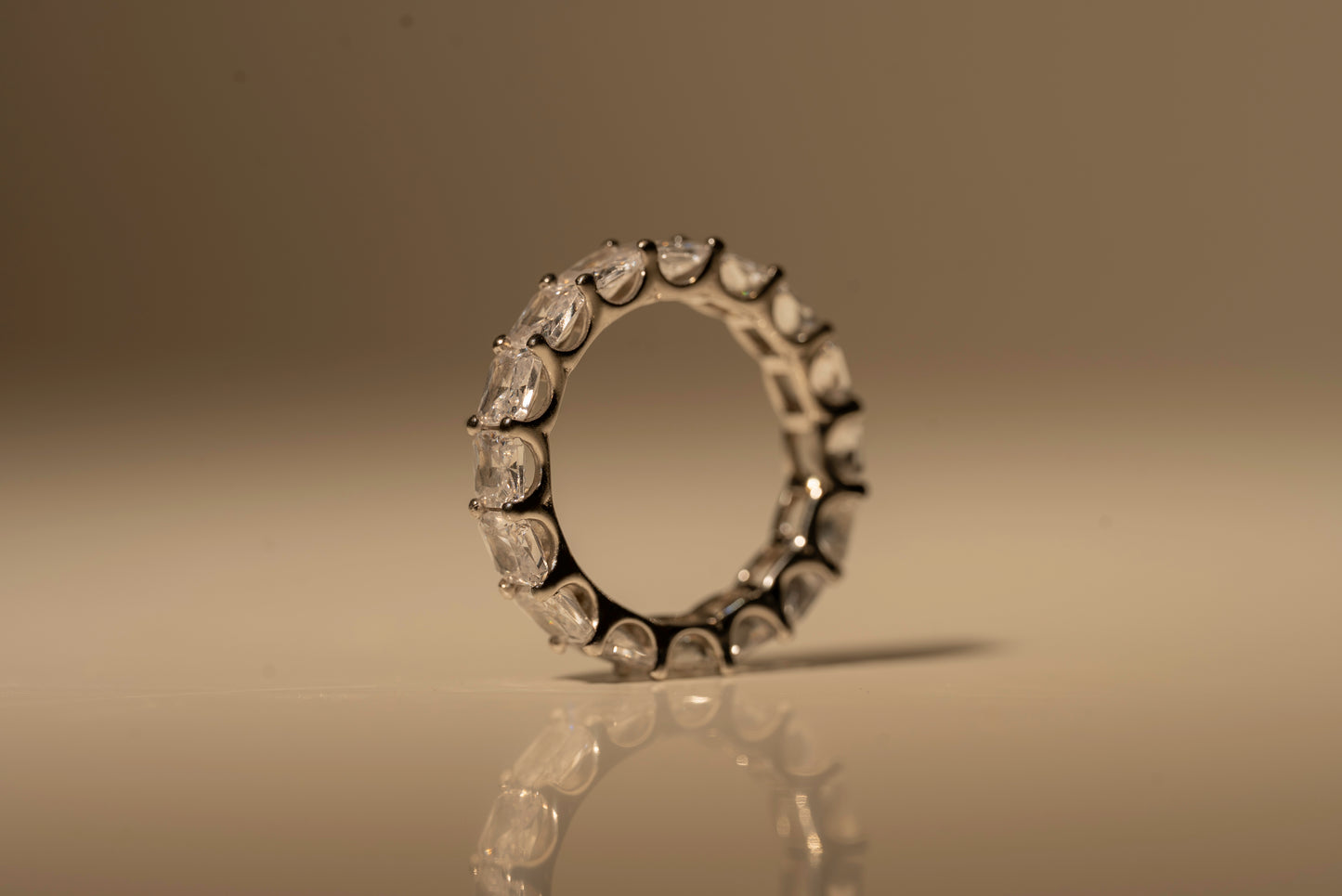 Square Cut Crystal Ring