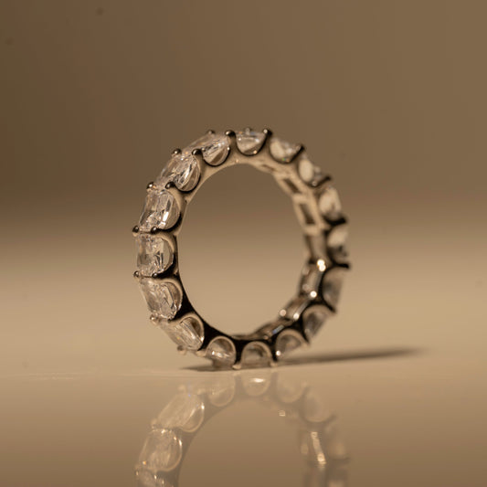 Square Cut Crystal Ring