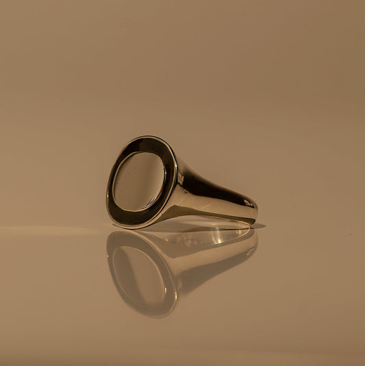 Black Enamel Pinky Ring