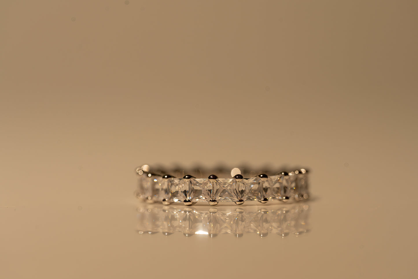 Square Cut Crystal Ring