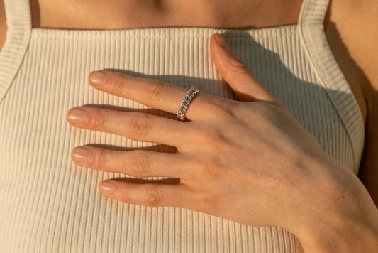 Oval Cut Crystal Ring