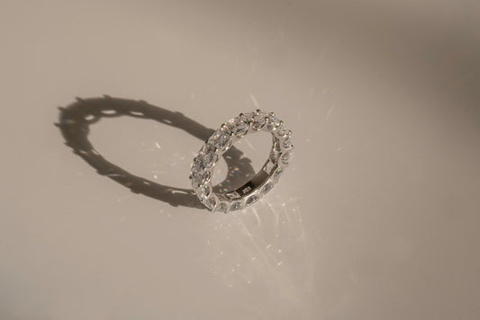 Square Cut Crystal Ring