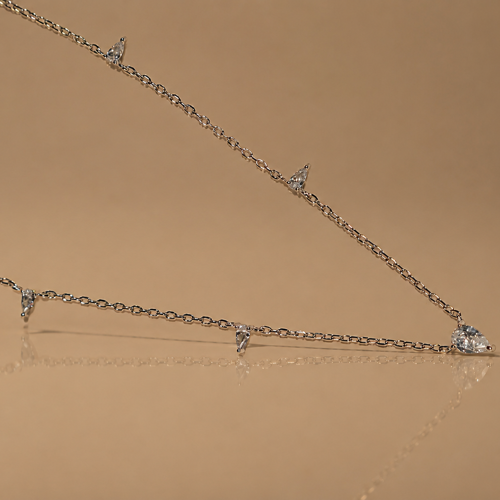 Triangle Gem Necklace